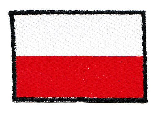 #ac49 Polen Flagge Poland Aufnäher Patch Bügelbild Applikation Größe 7,0 x 4,8 cm