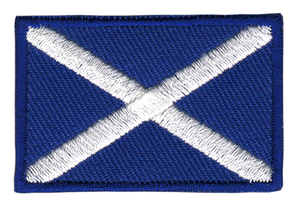 #bk21 Flagge klein Schottland Aufnäher Bügelbild Applikation Aufbügler Patch Größe 4,5 x 3,0 cm