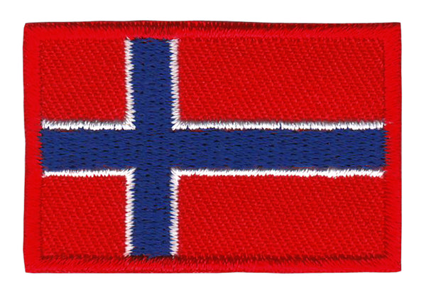 #bk16 Flagge klein Norwegen Aufnäher Bügelbild Applikation Aufbügler Patch Größe 4,5 x 3,0 cm