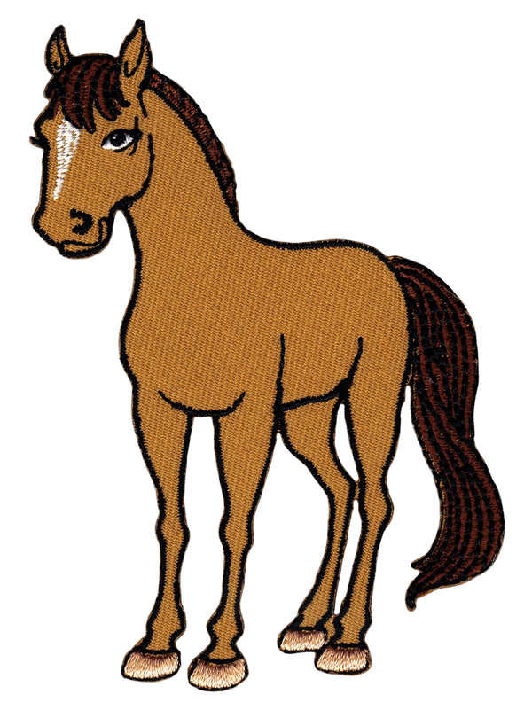 #ah17 Fohlen Pferd Pony Aufnäher Patch Applikation Bügelbild Größe 6,7 x 9,6 cm
