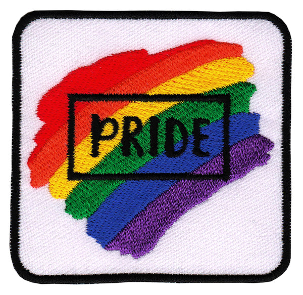 #ab33 Regenbogen Pride Abzeichen Aufnäher Bügelbild Applikation Patch Größe 7,0 x 7,0 cm