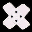 #ah91 Pflaster Weiß Hosenpflaster Flicken Aufnäher Bügelbild Applikation Patch Größe 7,5 x 7,0 cm