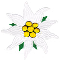 #bk96 Edelweiß Blume Blüte Aufnäher Bügelbild Applikation Patch Größe 7,0 x 7,0 cm