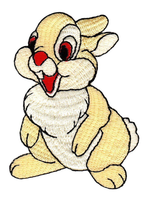 #af29 Hase Kaninchen Gelb Aufnäher Applikation Bügelbild Patch Größe 5,5 x 7,5 cm