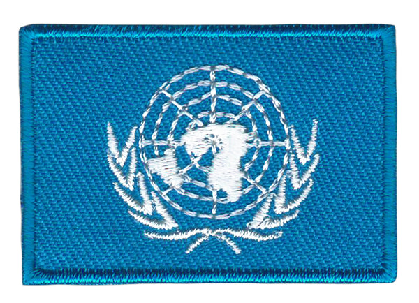 #bk29 Flagge klein Vereinte Nationen UN Aufnäher Bügelbild Applikation Aufbügler Patch Größe 4,8 x 3,3 cm
