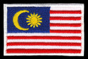 #aa88 Kleine Flagge Malaysia  Aufnäher Bügelbild Applikation Patch Größe 4,5 x 3,0 cm