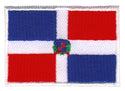 #aa49 Kleine Flagge Dom Rep Dominikanische Republik Aufnäher Bügelbild Patch Größe 4,7 x 3,2 cm