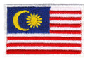 #aa88 Kleine Flagge Malaysia  Aufnäher Bügelbild Applikation Patch Größe 4,5 x 3,0 cm