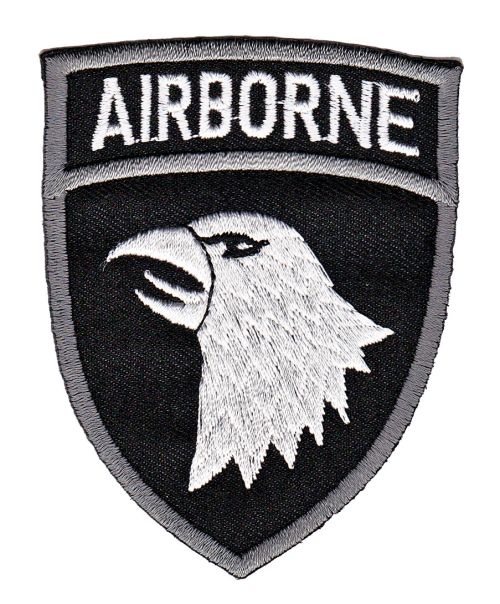 #as02 Airborne Adler Kopf Army Aufnäher Bügelbild Applikation Patch Größe 6,5 x 8,2 cm