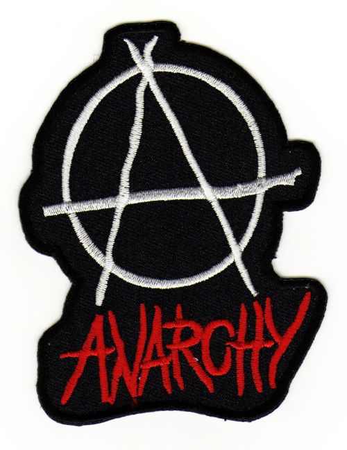 #ad32 Anarchy Punk Anarchie Aufnäher Bügelbild Applikation Patch Flicken Größe 5,6 x 7,4 cm