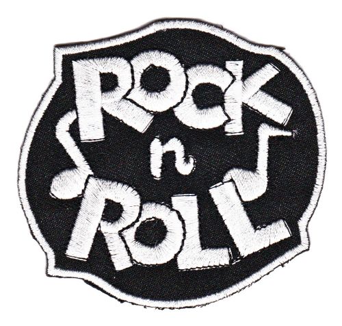 #as15 Rock N Roll Musik Noten Aufnäher Bügelbild Patch Größe 7,5 x 7,0 cm