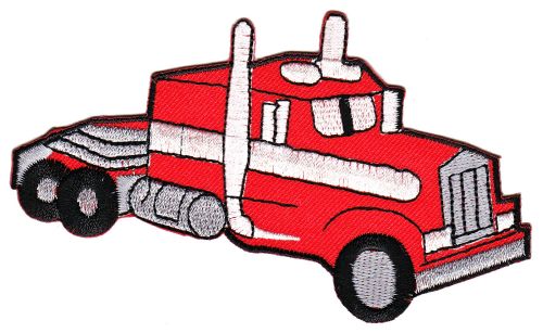 #as26 LKW Truck Lastwagen Rot Aufnäher Bügelbild Aufbügler Applikation Patch Größe 11,5 x 7,0 cm