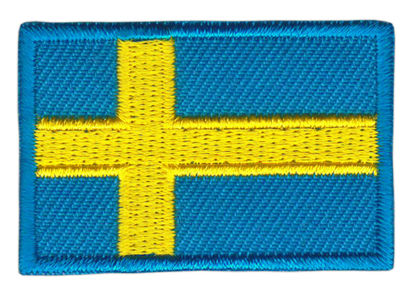 #bk15 Flagge klein Schweden Aufnäher Bügelbild Applikation Aufbügler Patch Größe 4,5 x 3,0 cm